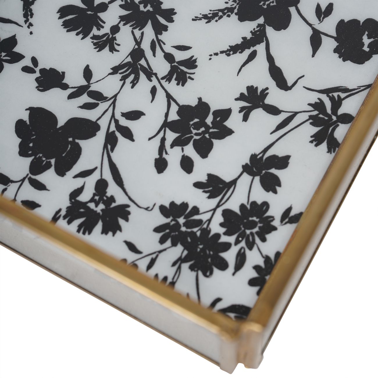 Laura Ashley Gold & Clear Glass Box In Rye | Small